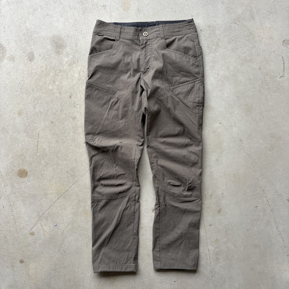 KUHL Rydr Pants Size 30x30 Gray Brown Hiking Outdoor Articulated Cargo Utility
